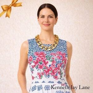 Kenneth Lane Gold Chain Chunky Necklace 20 Inches